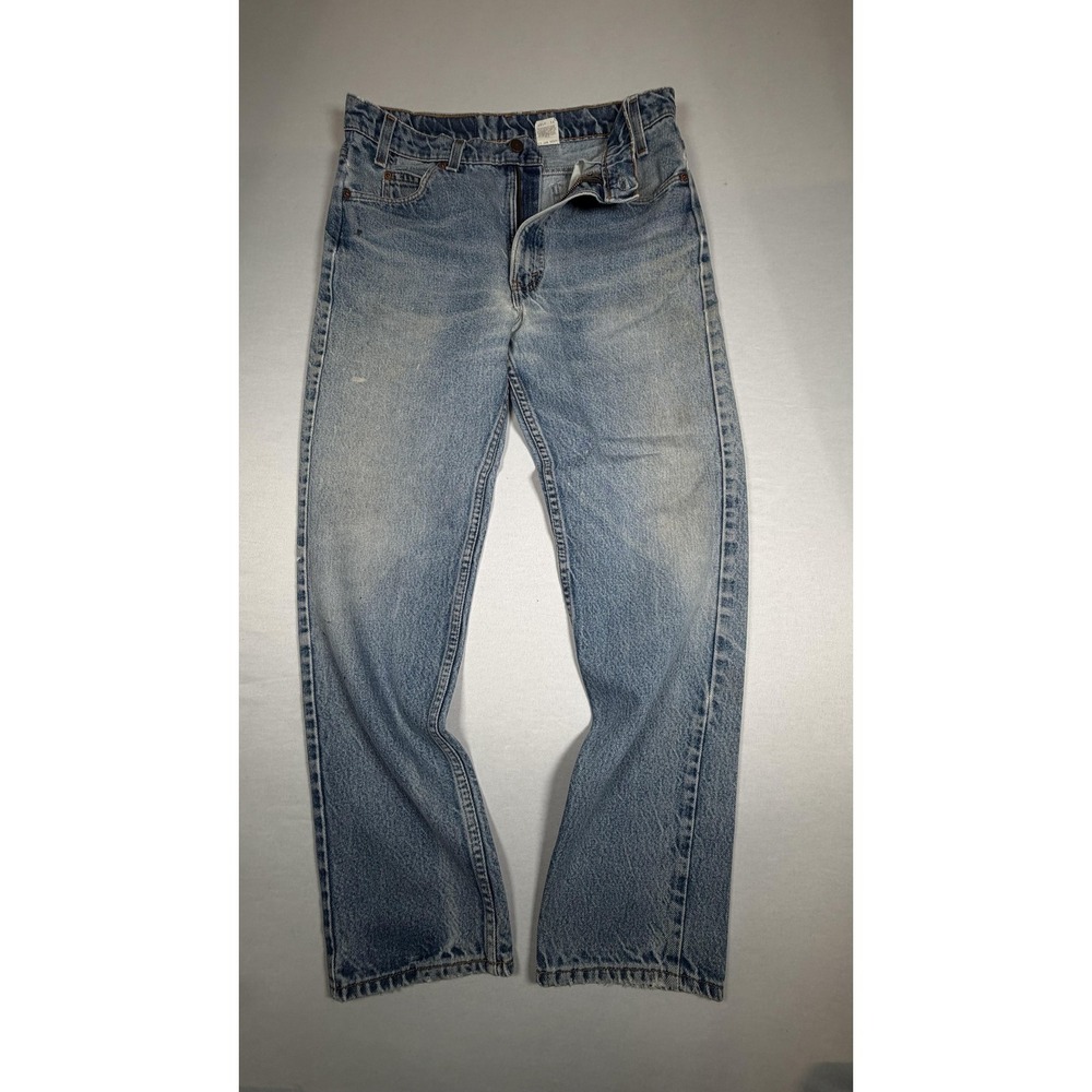 Vintage Levis 505 Jeans Mens 34x31 Light Wash Blue Regular Fit Straight Leg USA